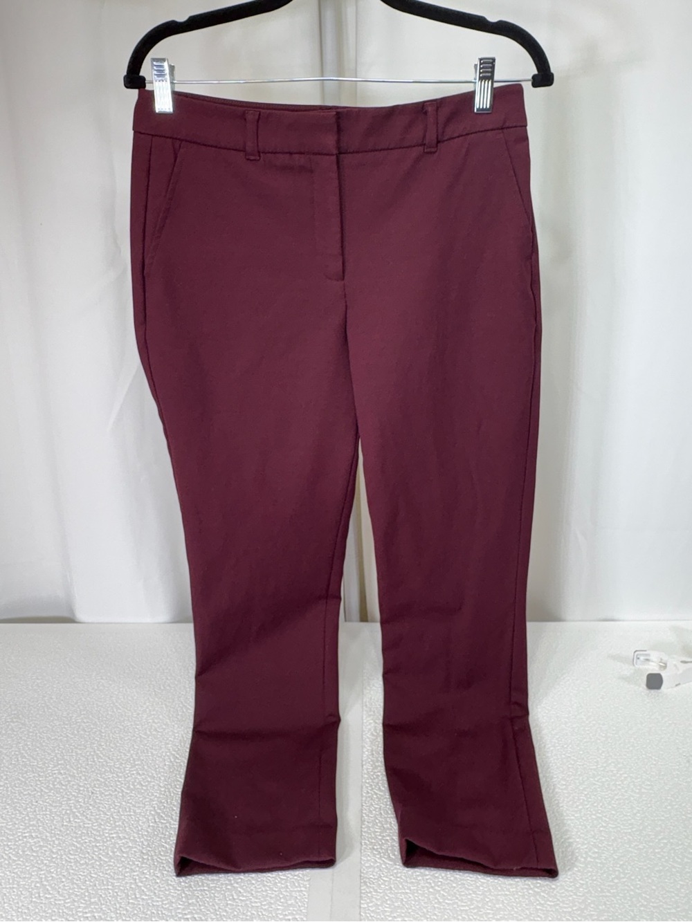 White House Black Market Wine Cropped Ankle Pants 3511